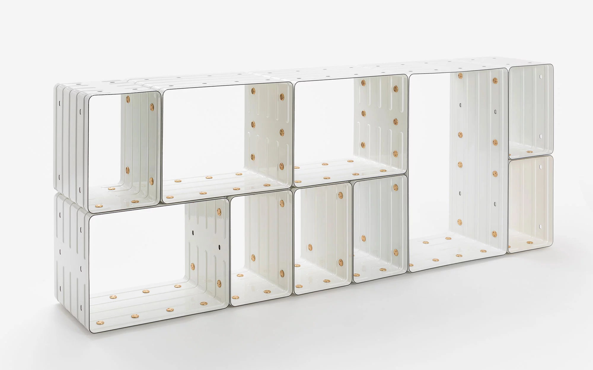 Quobus 1,3,6 monochromatic - Marc Newson - Bookshelf - Galerie kreo