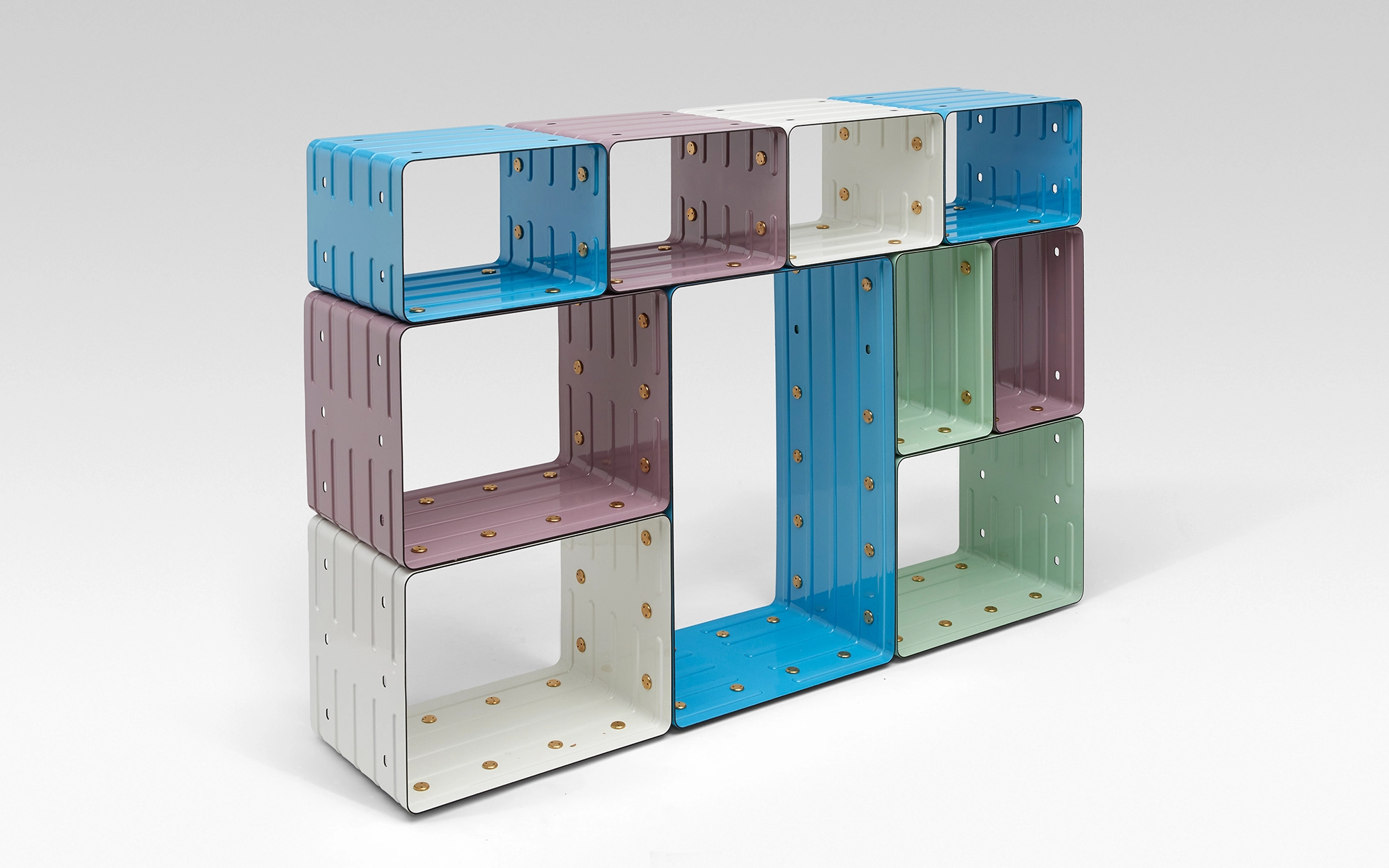 marc newson designs quobus, an enameled steel bookshelf for galerie kreo