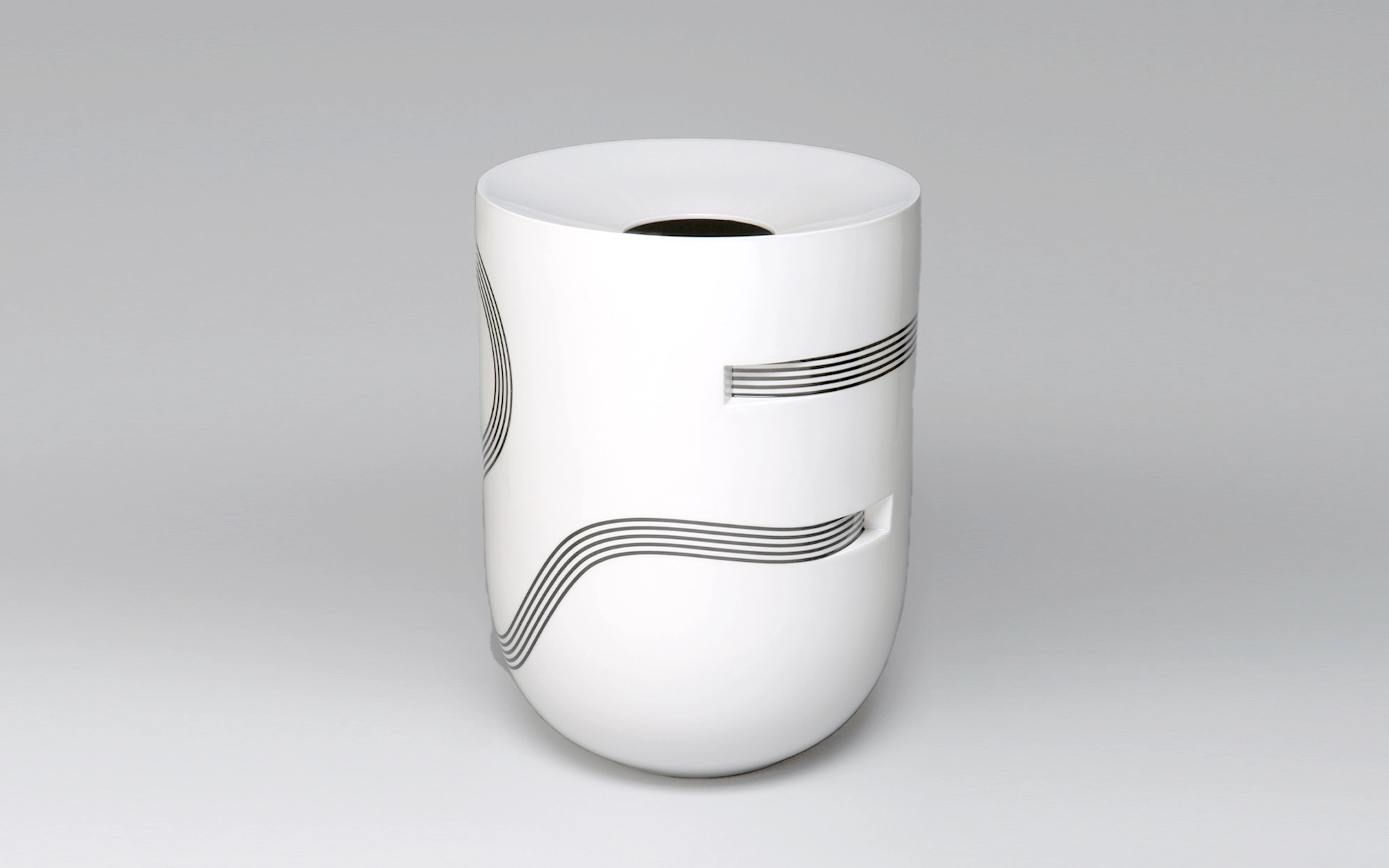 Ruban Vase Black - Pierre Charpin - Side table - Galerie kreo