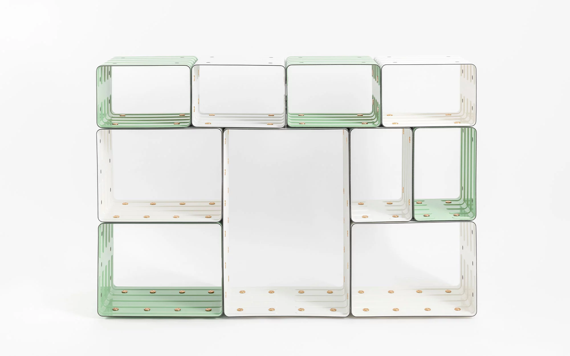 marc newson designs quobus, an enameled steel bookshelf for galerie kreo