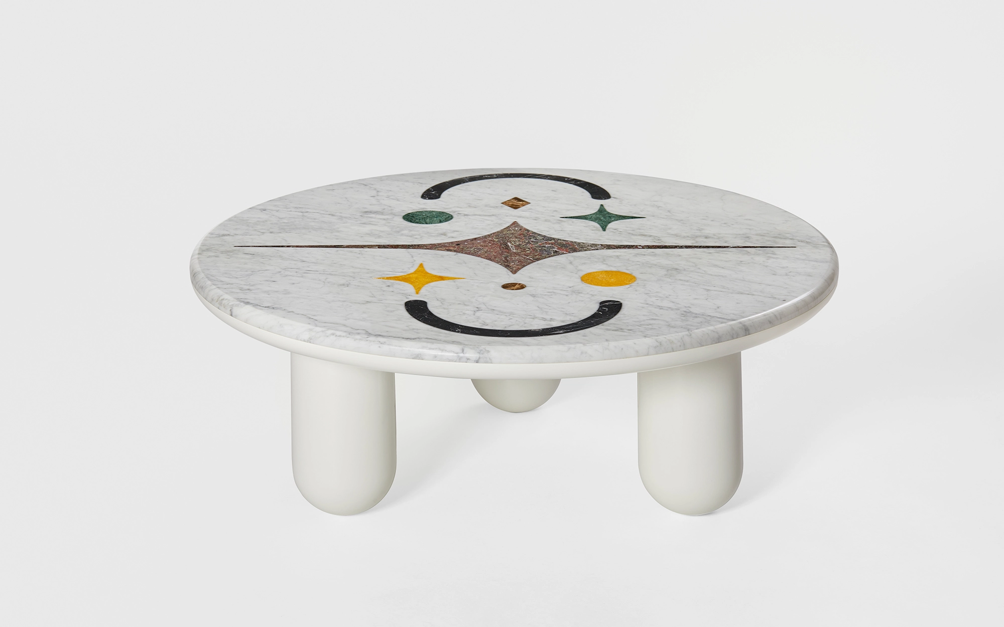 Hymy Round coffee table - Multicolored - Jaime Hayon - Lucas Ratton x kamel mennour x Galerie kreo in Saint-Tropez.