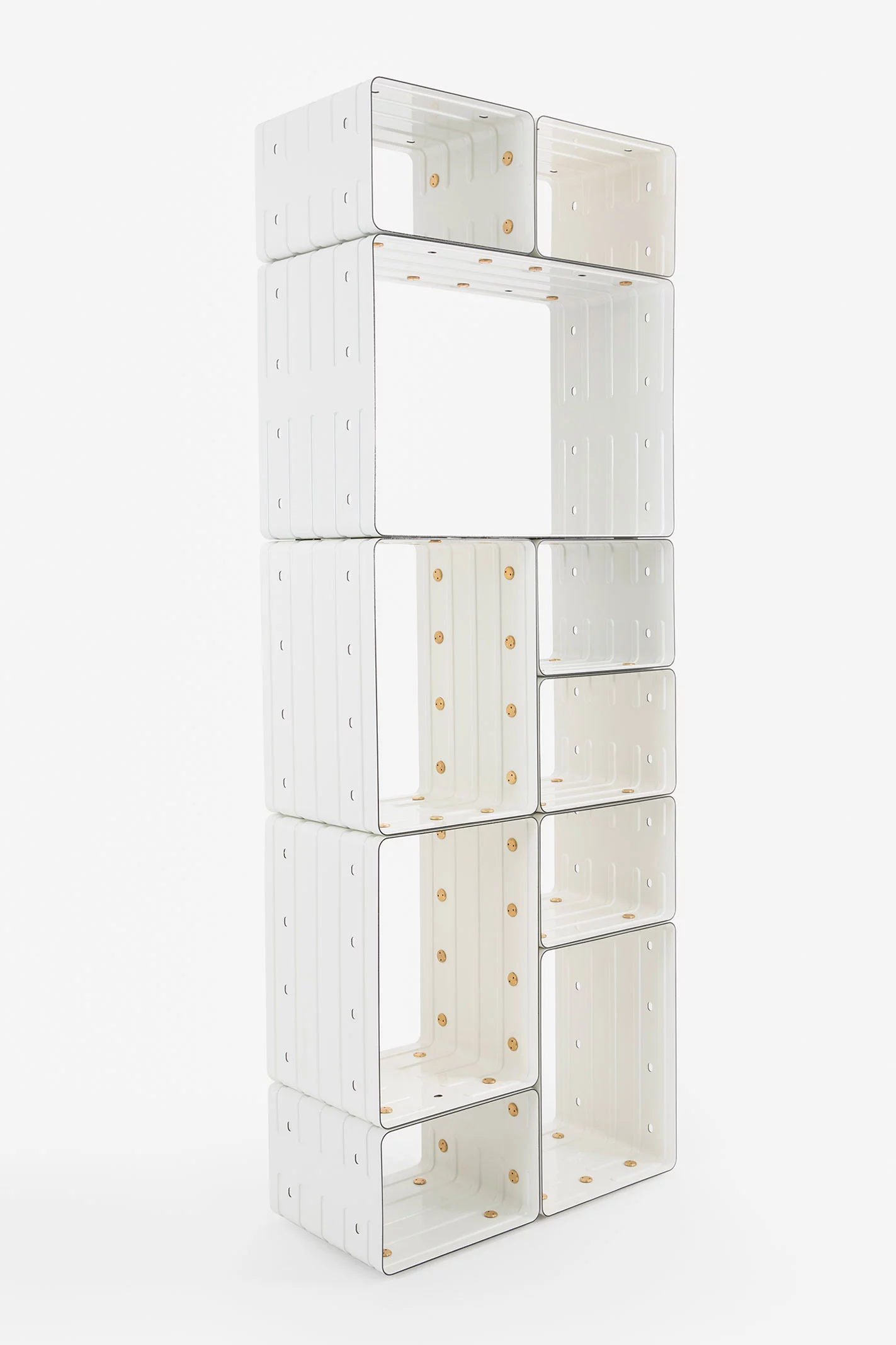 marc newson designs quobus, an enameled steel bookshelf for galerie kreo