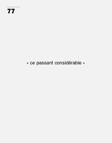  - ce passant considérable