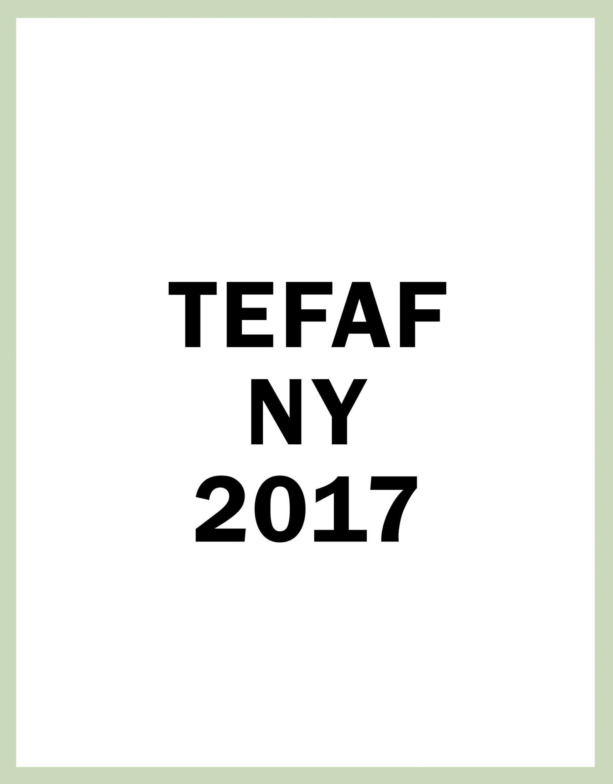 François Azambourg - TEFAF New York 2017