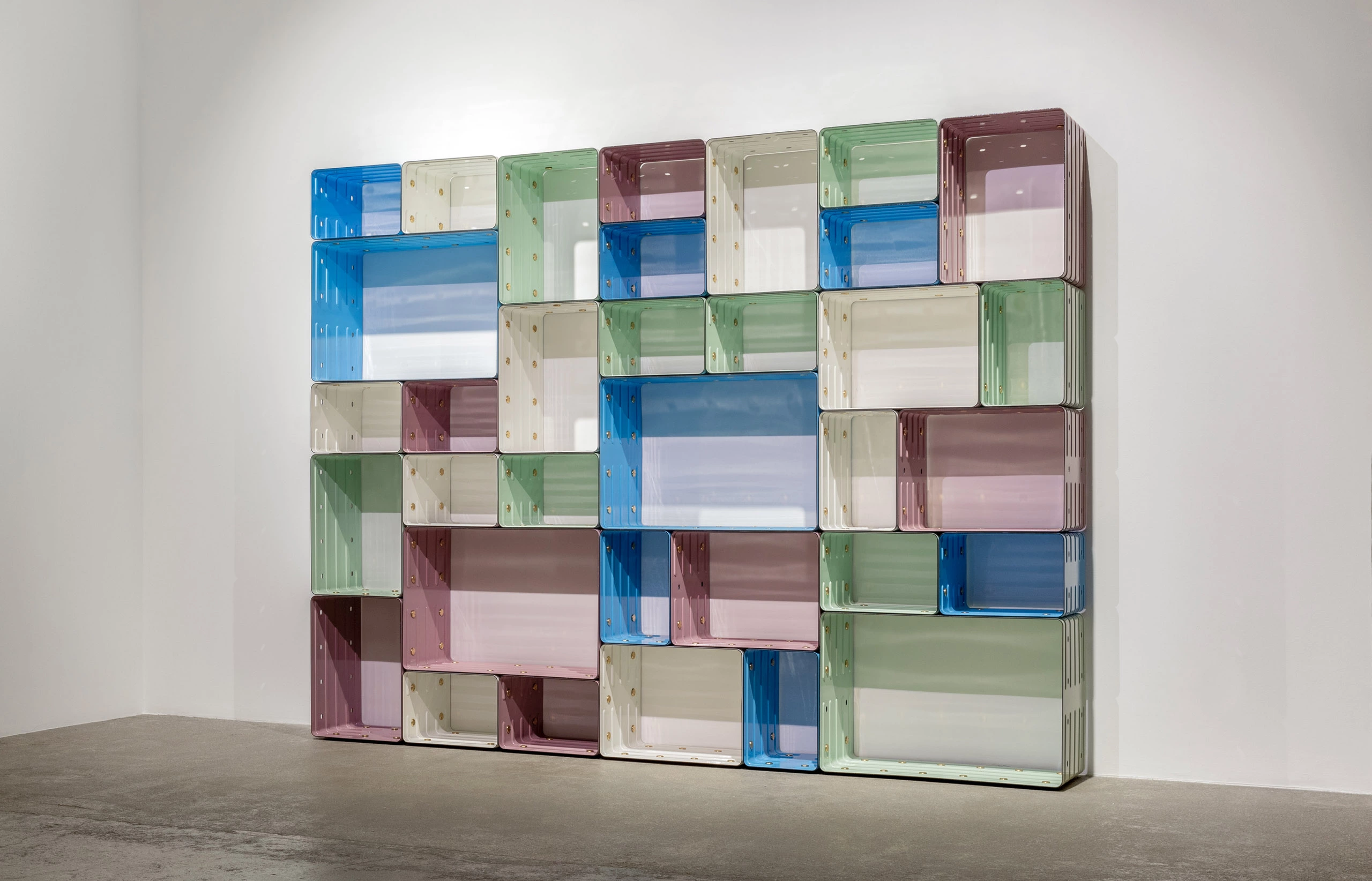 marc newson designs quobus, an enameled steel bookshelf for galerie kreo