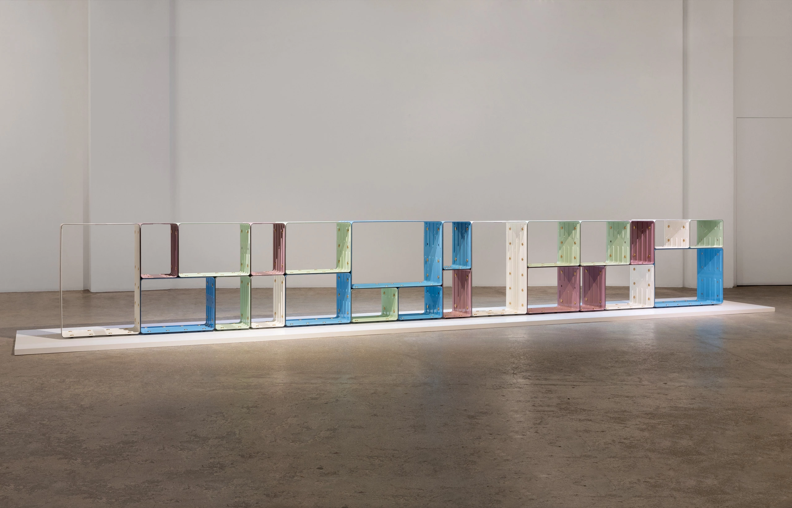 marc newson designs quobus, an enameled steel bookshelf for galerie kreo