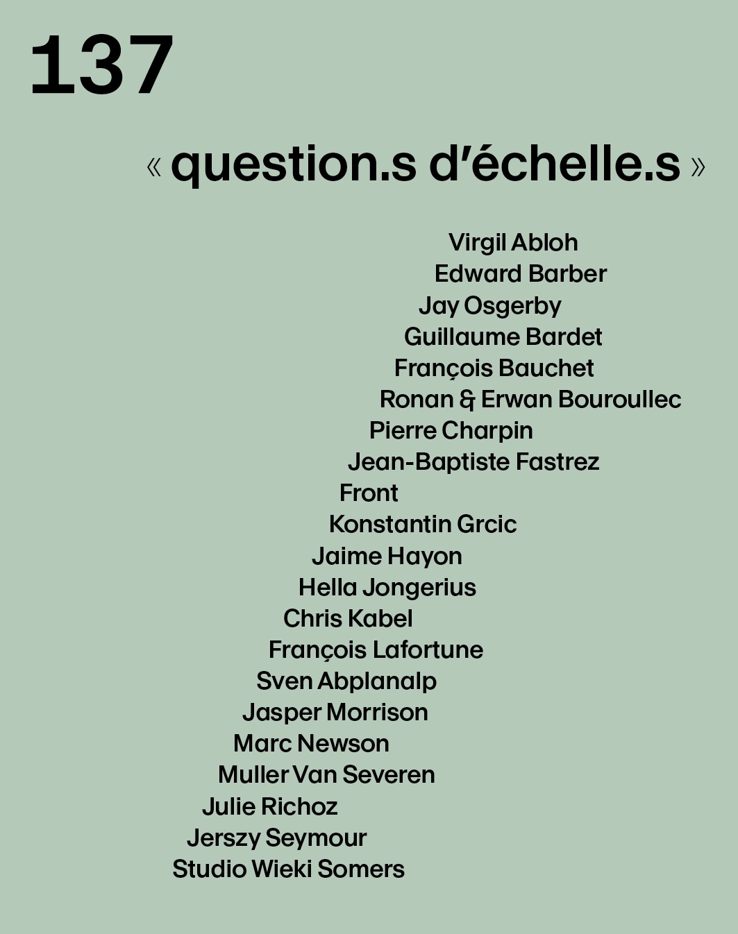 Alessandro Mendini - question.s d'échelle.s